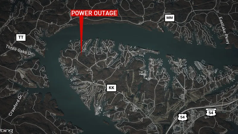 700+ without power near Route KK at Lake of the Ozarks