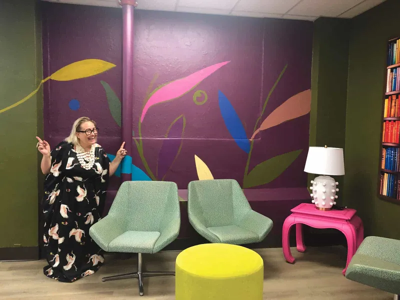 HGTV Design Star Creates Colorful Lounge at Northeast Middle