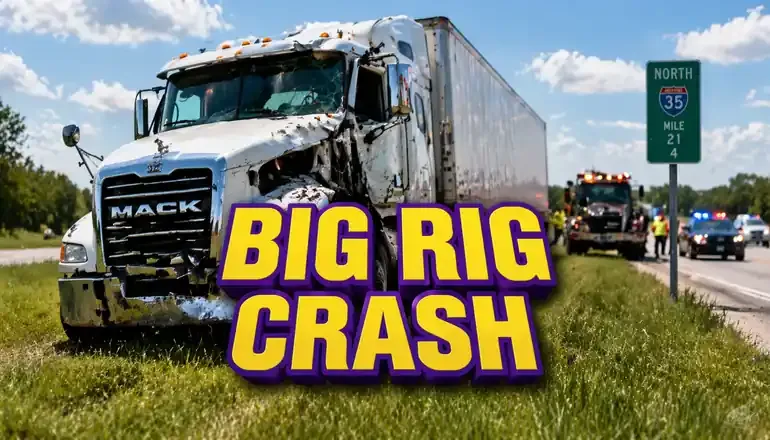 Interstate 29 crash injures Freightliner driver in Andrew County