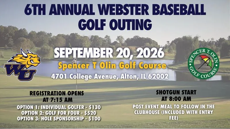 Webster Baseball Set To Host 6th Annual Golf Outing on Sept. 20