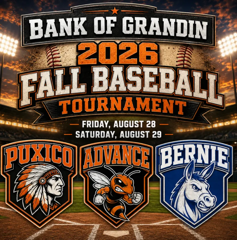 2026 Bank of Grandin Fall Baseball Tournament, Bernie, Puxico, and Advance Open their Season