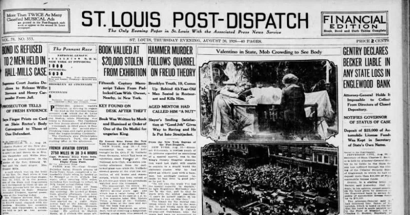 See the Aug. 26, 1926, front page: Gentry declares Becker liable for Englewood bank loss