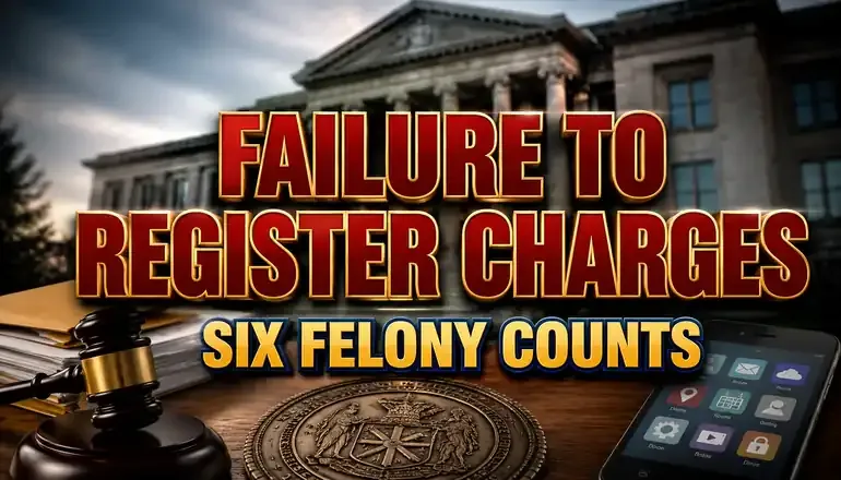 New Boston man faces six sex offender registration felony charges