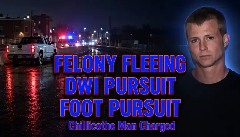 Four charges filed after Chillicothe DWI pursuit and a foot chase