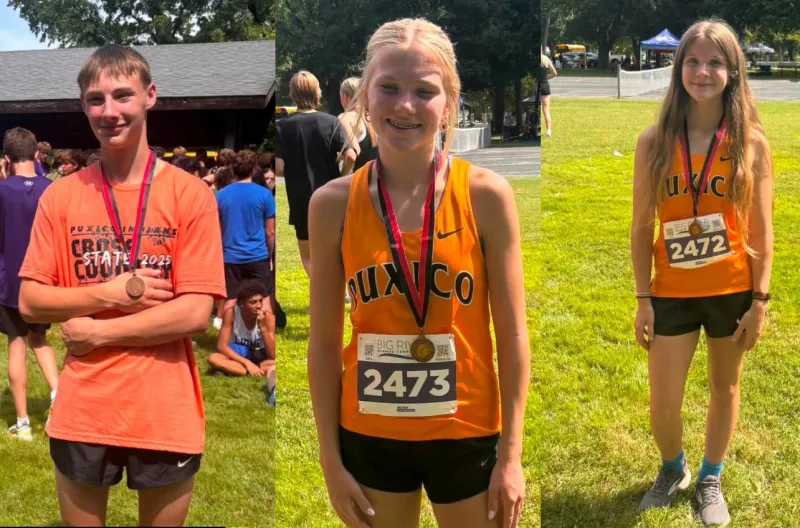 Puxico HS Cross Country Opens Season with Three Medalists