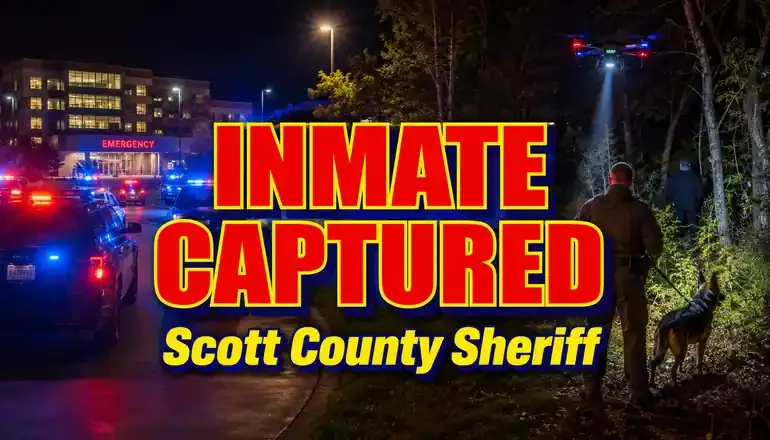 Scott County inmate captured after escaping from hospital