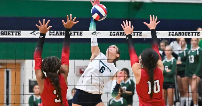 'They work together.' Youth is served in Marquette's sweep of Parkway Central