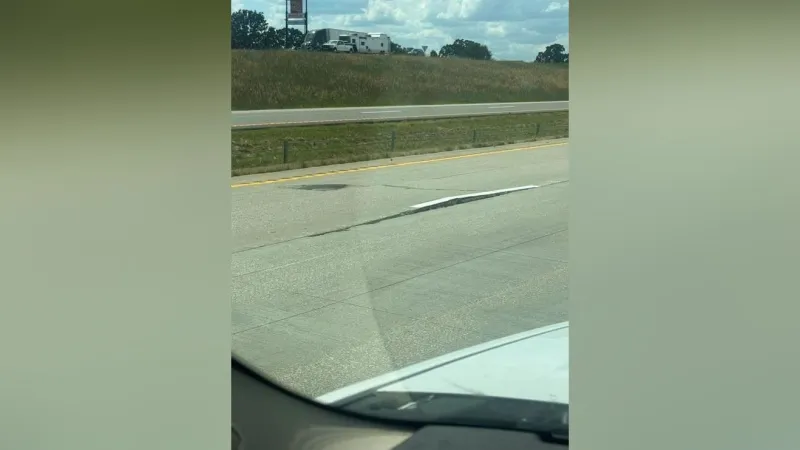 Buckled concrete reported on I-44 westbound at Doolittle exit, mile marker 179