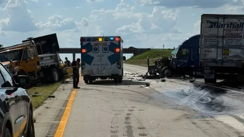 MoDOT workers injured after vehicle struck by tractor-trailer on I-44