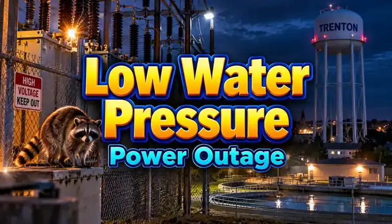 Trenton power outage leads to widespread water pressure issues