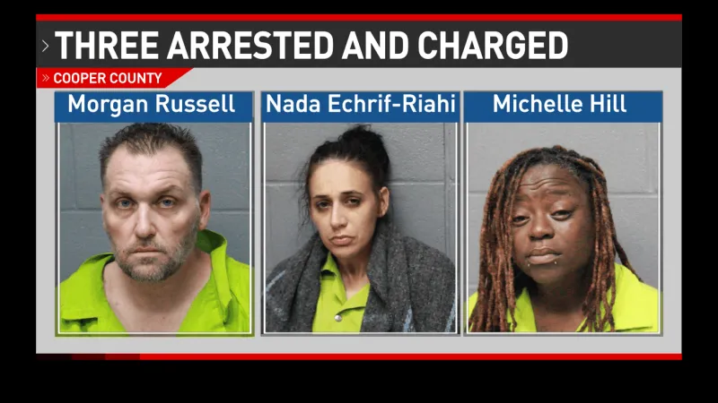Three arrested after alleged burglary in Cooper County