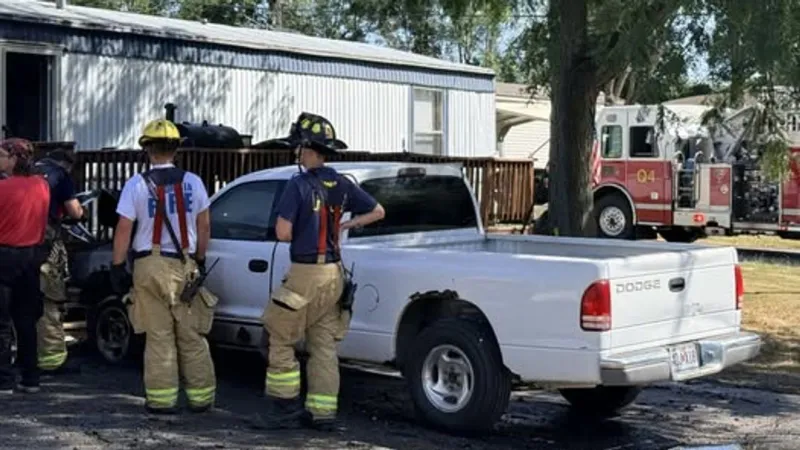 Firefighters extinguish vehicle fire in Columbia