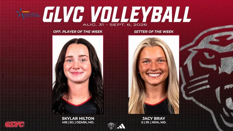 Bray, Hilton Honored With GLVC Weekly Awards