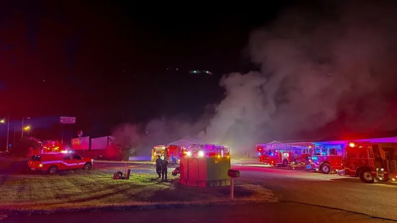Columbia firefighters battle early morning structure fire
