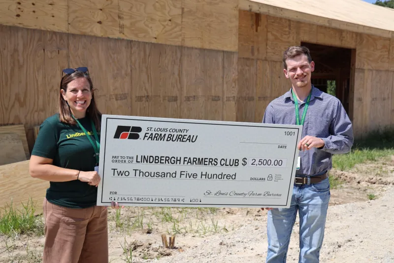 Lindbergh Farmers Club receives $2,500 donation from Farm Bureau