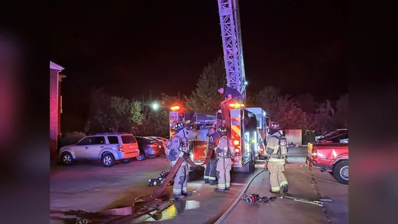 No injuries reported in Columbia apartment fire