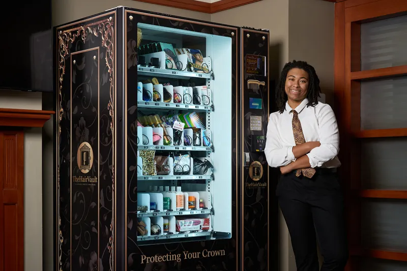 'Hair is my identity': Student sells textured-hair products from Village vending machine