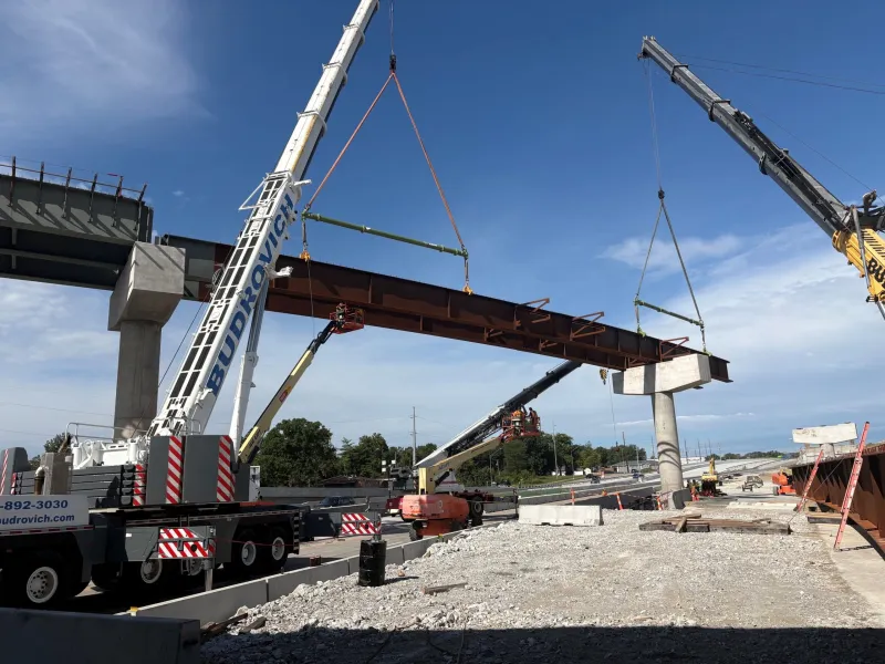 UPDATE: Weekend flyover girder work at Columbia's I-70 and 63 interchange finishes earlier than expected