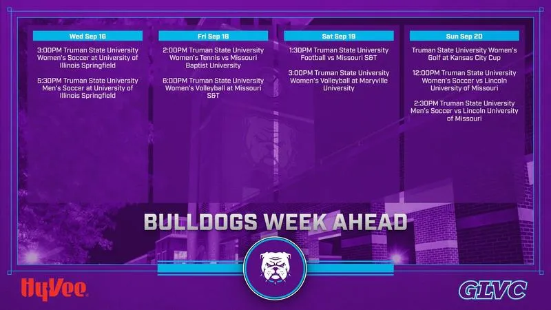 Week Ahead for Bulldog Athletics 9/16-20