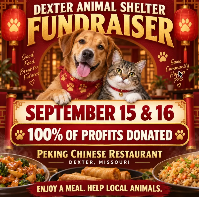Peking Chinese Restaurant Fundraiser Supports Dexter Animal Shelter