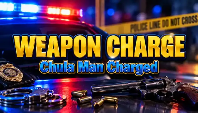 Chula man accused of shooting a stop sign while intoxicated