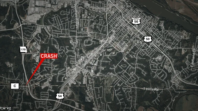 One woman injured in four-car crash in Jefferson City