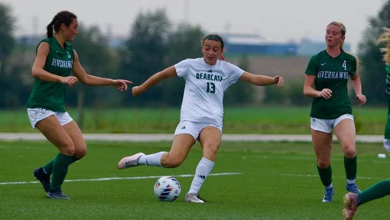 RiverHawks score 2-1 triumph over Bearcats in MIAA opener