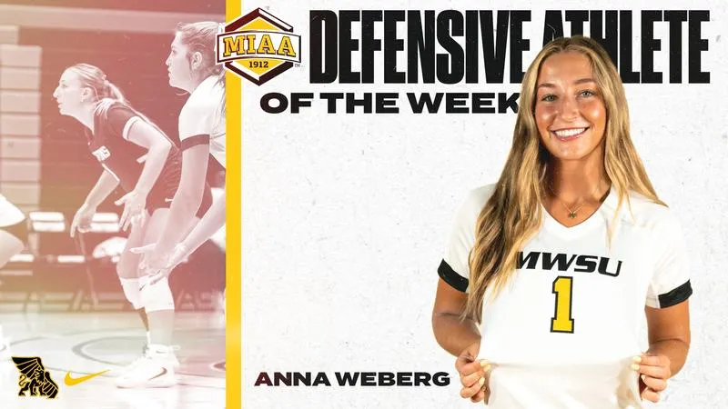 Weberg named MIAA Defensive Athlete of the Week