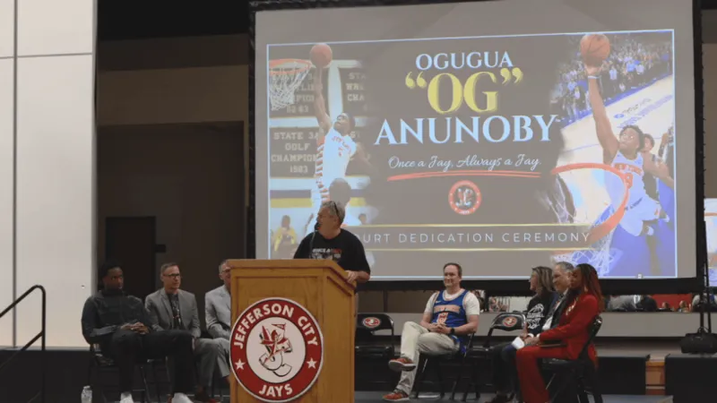 Jefferson City High School names basketball court in honor of OG Anunoby