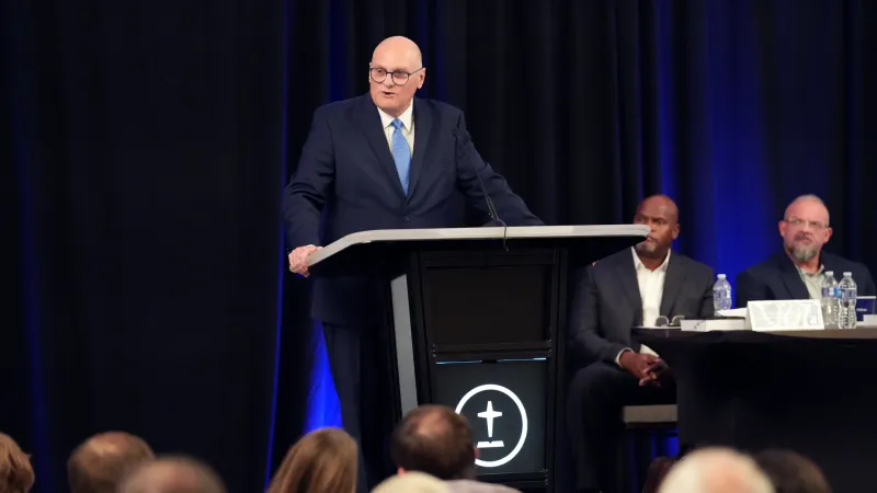 Sexual abuse, doctrinal fidelity, transparency, highlight Rice's first EC address