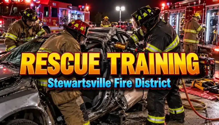 Stewartsville hosts four departments for hands-on rescue training