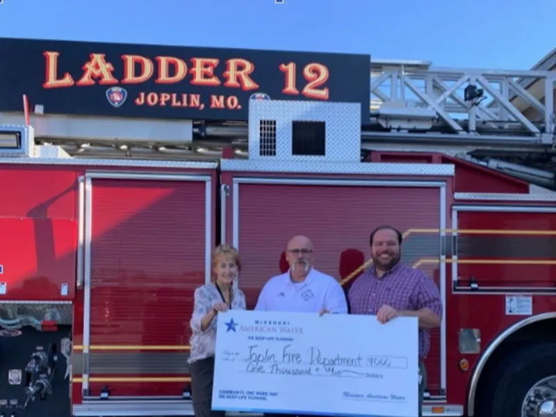 Joplin Fire Department receives annual grant from Missouri American Water