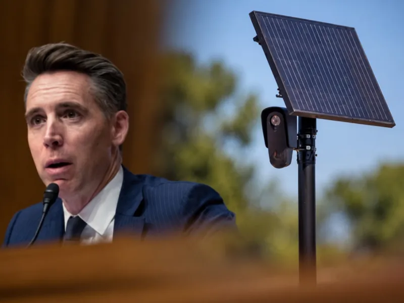 "Flock's probably heard of you": Hawley sounds alarm over camera network