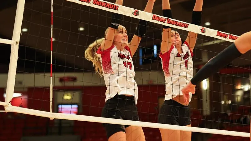 Rockhurst Edges Volleyball in Four Sets