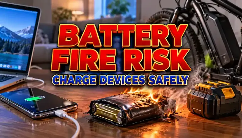 Safe charging habits help reduce lithium-ion battery fire dangers