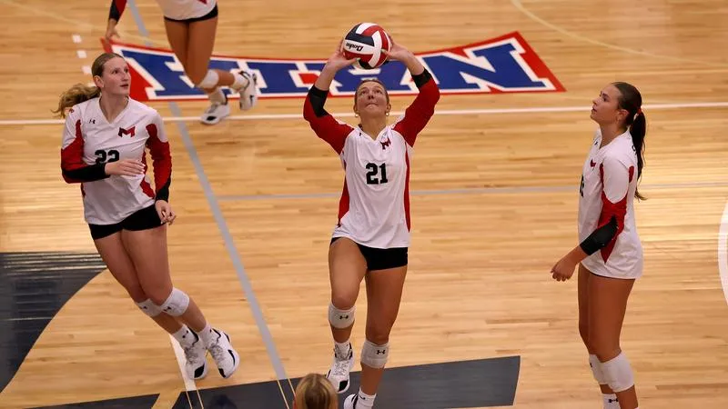 Saints Volleyball Pushes No. 10 Missouri Baptist the Distance Before Coming up Just Short