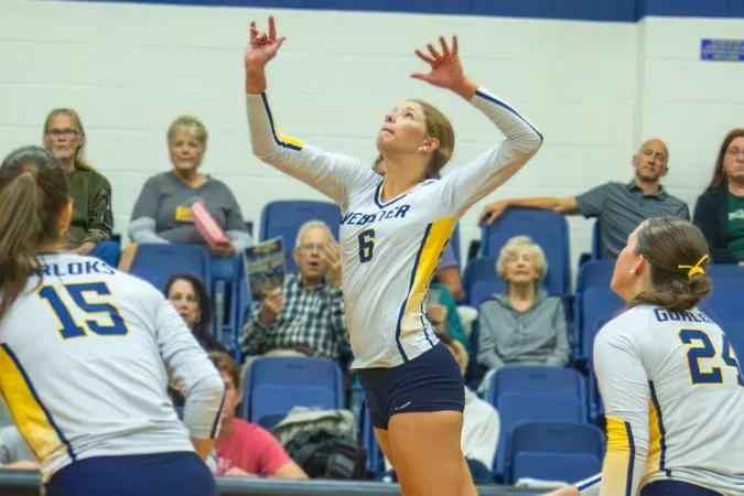 Volleyball Falls to Westminster in SLIAC Matchup
