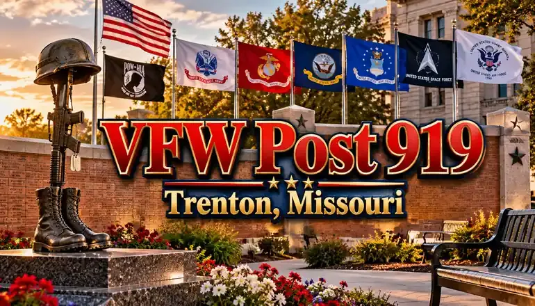 Members of VFW Post 919 shares plans for flags, memorial wall and new center