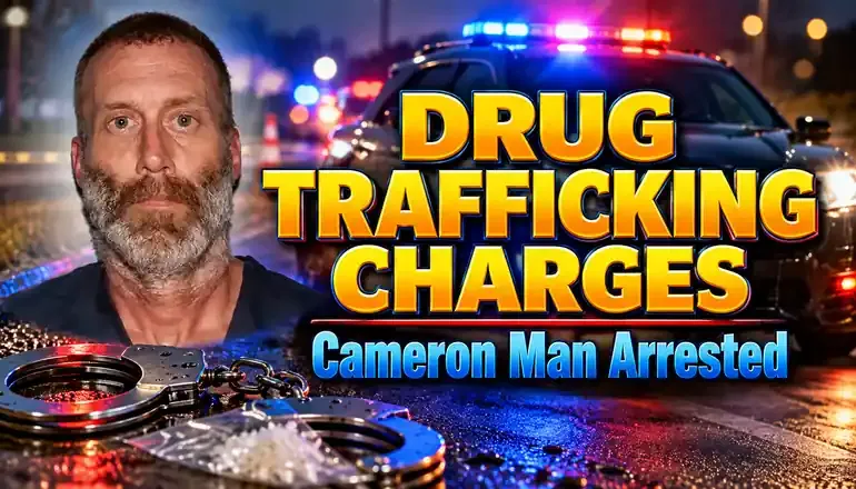 Traffic stop leads to drug trafficking charge against Cameron man