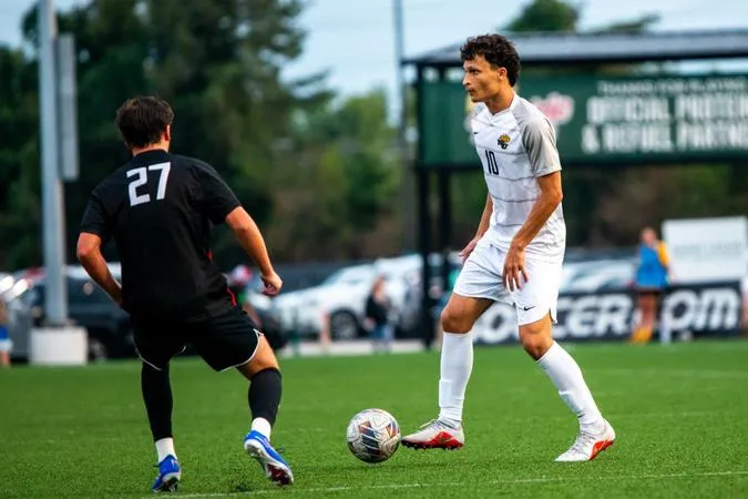 Men's Soccer Blanks Lyon, 3-0, Behind Two Goals from Lemes