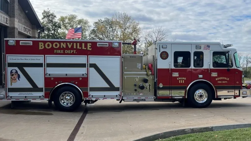 Two people displaced after fire destroys Booneville home