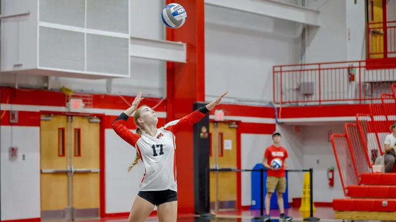 Lewis Comes Back to Down Saints Volleyball in Five-Setter