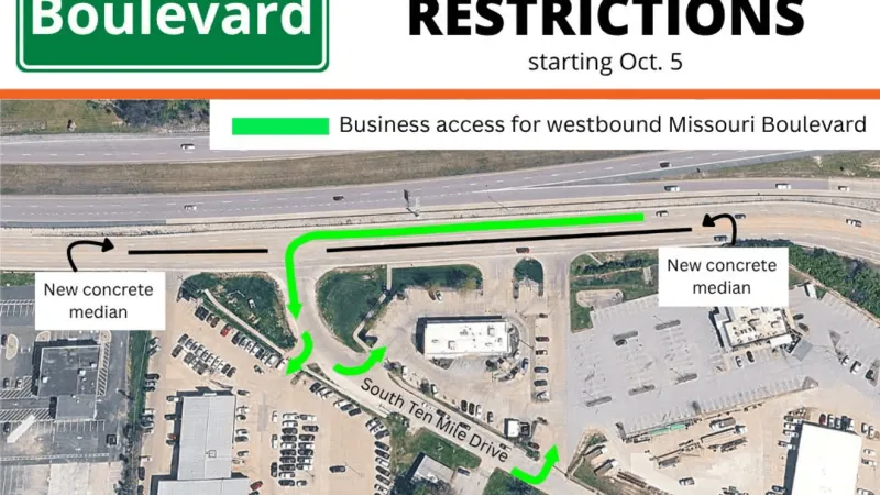 Permanent traffic changes coming to Missouri Boulevard in Jefferson City