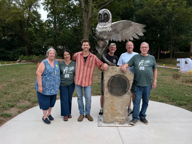 Owl sculpture unveiled in Rountree park