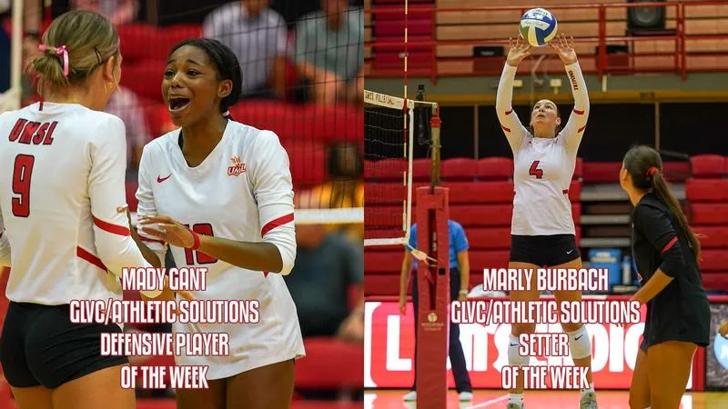 Gant, Burbach Named GLVC Volleyball Player of the Week
