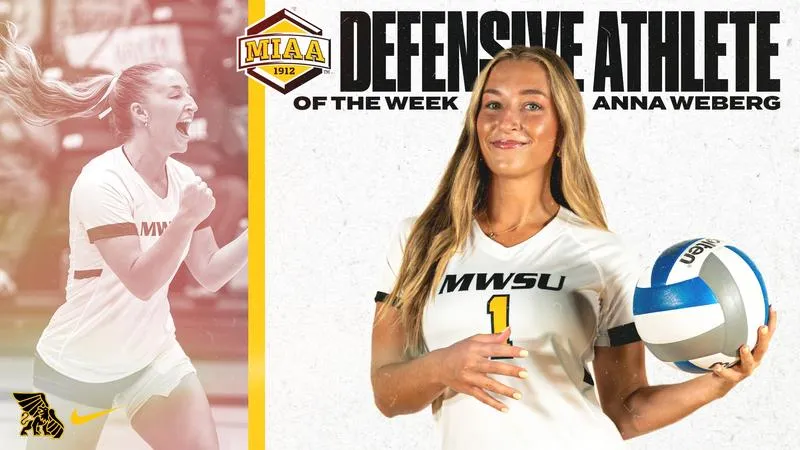 Weberg earns MIAA Defensive Athlete of the Week honor