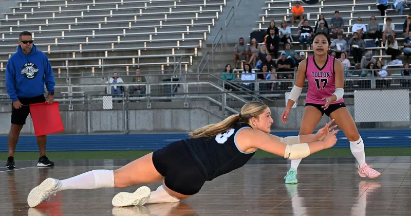 Tolton volleyball swept 3-0 on football field by Capital City