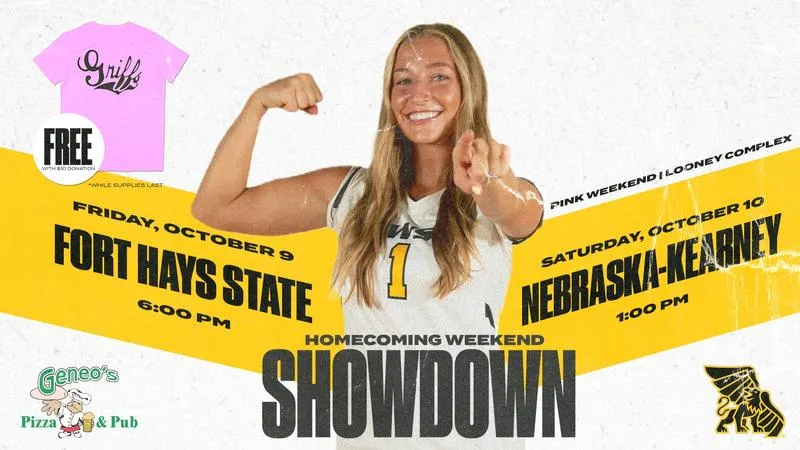 No. 7 Griffons welcome Fort Hays State, No. 5 Nebraska-Kearney for Homecoming Weekend
