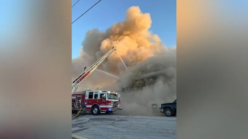Multiple fire departments respond to large structure fire in Rolla