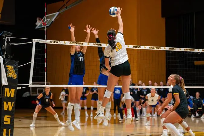 No. 7 Griffons fall in five-set thriller to No. 5 Nebraska-Kearney